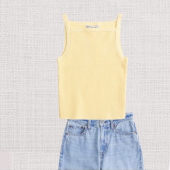 Abercrombie Ottoman High Neck Tank - Butter Yellow (S) - Picture 3 of 5